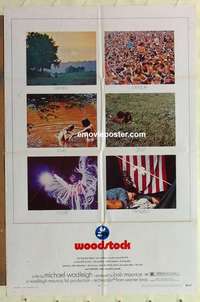 s036 WOODSTOCK one-sheet movie poster '70 classic rock 'n' roll concert!