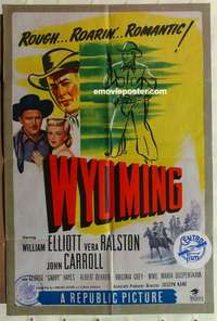 s030 WYOMING one-sheet movie poster '47 Wild Bill Elliott, Ralston