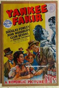 s023 YANKEE FAKIR one-sheet movie poster '47 Douglas Fowley, Joan Woodbury