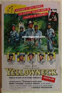 s022 YELLOWNECK one-sheet movie poster '55 Lin McCarthy, Civil War coward!