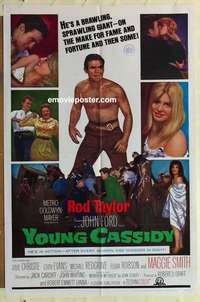 s015 YOUNG CASSIDY one-sheet movie poster '65 John Ford, Rod Taylor