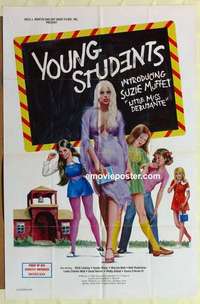 s008 YOUNG STUDENTS one-sheet movie poster '77 Little Miss Debutante!