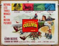w039 3 WORLDS OF GULLIVER movie title lobby card '60 Ray Harryhausen
