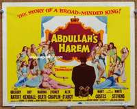 w043 ABDULLAH'S HAREM movie title lobby card '56 English sex in Egypt!