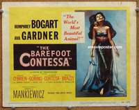 w067 BAREFOOT CONTESSA movie title lobby card '54 Humphrey Bogart, Gardner