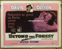 w071 BEYOND THE FOREST movie title lobby card '49 bad Bette Davis!