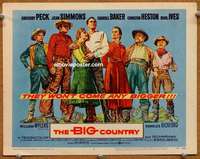 w073 BIG COUNTRY movie title lobby card '58 Gregory Peck, Burl Ives, Simmons