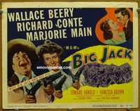 w075 BIG JACK movie title lobby card '49 Wallace Beery, Richard Conte, Main