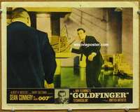 w013 GOLDFINGER movie lobby card #4 '64 Sean Connery with Oddjob!
