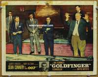 w017 GOLDFINGER movie lobby card #6 '64 Gert Froebe & his henchmen!