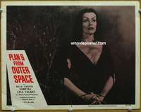 y037 PLAN 9 FROM OUTER SPACE movie lobby card #3 '58 Vampira close up!