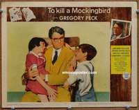 w004 TO KILL A MOCKINGBIRD movie lobby card #2 '63 Peck with kids!