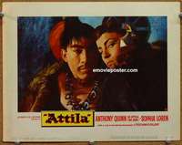 z324 ATTILA movie lobby card #8 '58 Anthony Quinn, Sophia Loren