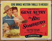 z020 BIG SOMBRERO movie title lobby card '48 Gene Autry, Elena Verdugo