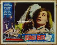 z348 BLOOD BATH movie lobby card #7 '66 AIP, straight razor!