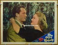 z350 BLUE GRASS OF KENTUCKY movie lobby card '50 romantic close up!