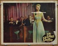 z352 BLUES BUSTERS movie lobby card '50 Adele Jergens performing!