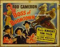 z028 BOSS OF BOOMTOWN movie title lobby card '44 Rod Cameron, Tom Tyler