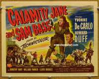 z033 CALAMITY JANE & SAM BASS movie title lobby card '49 De Carlo, Duff