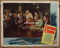 z369 CAPTAIN CHINA movie lobby card '50 John Payne, Gail Russell