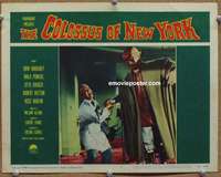 z385 COLOSSUS OF NEW YORK movie lobby card #7 '58 crushing hand!