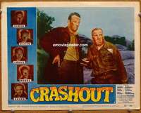z393 CRASHOUT movie lobby card #4 '54 dirty William Bendix escapes!