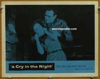 z394 CRY IN THE NIGHT movie lobby card #2 '56 Natalie Wood, Burr