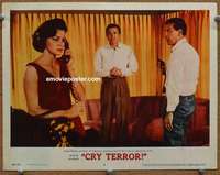 z395 CRY TERROR movie lobby card #5 '58 Mason, Dickinson, Klugman