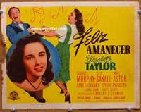 z043 CYNTHIA Spanish/U.S. movie title lobby card '47 Elizabeth Taylor, Murphy