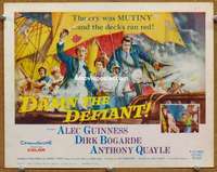 z046 DAMN THE DEFIANT movie title lobby card '62 Alec Guinness, Bogarde