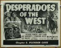 z428 DESPERADOES OF THE WEST Chap 5 movie lobby card '50 western serial!