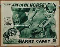 z431 DEVIL HORSE Chap 6 movie lobby card '32 Harry Carey, serial!