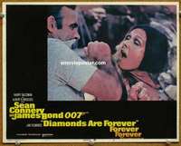 z434 DIAMONDS ARE FOREVER movie lobby card #4 '71 Connery as Bond!