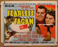 z069 FEARLESS FAGAN movie title lobby card '52 Janet Leigh, Carpenter