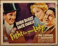 z070 FIGHT FOR YOUR LADY movie title lobby card '37 Boles, Lupino, Oakie