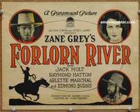 z079 FORLORN RIVER movie title lobby card '26 Zane Grey, Jack Holt