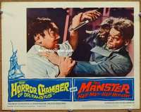 z507 HORROR CHAMBER OF DR FAUSTUS/MANSTER movie lobby card #6 '62 best!