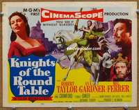 z137 KNIGHTS OF THE ROUND TABLE movie title lobby card '54 Robert Taylor