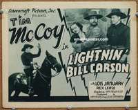 z146 LIGHTNIN' BILL CARSON movie title lobby card R40s Tim McCoy western!