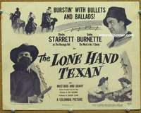 z148 LONE HAND TEXAN movie title lobby card '47 Starrett as The Durango Kid!