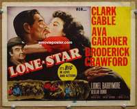 z150 LONE STAR movie title lobby card '51 Clark Gable, Ava Gardner