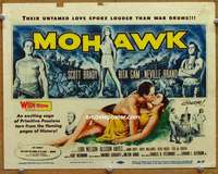 z166 MOHAWK movie title lobby card '56 Native Americans, sexy Rita Gam!