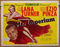 z169 MR IMPERIUM movie title lobby card '51 sexy Lana Turner, Ezio Pinza
