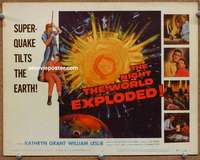 z174 NIGHT THE WORLD EXPLODED movie title lobby card '57 Kathryn Grant