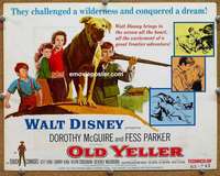 z178 OLD YELLER movie title lobby card R65 classic Disney canine!