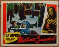 z648 ONE RAINY AFTERNOON movie lobby card #8 R48 Matinee Scandal!