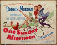 z182 ONE SUNDAY AFTERNOON movie title lobby card '49 Dennis Morgan, Malone