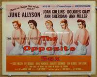 z184 OPPOSITE SEX movie title lobby card '56 June Allyson, Joan Collins