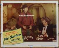 z654 OUTLAW #3 movie lobby card '46 Jack Buetel gambles with Huston!
