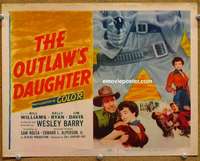 z185 OUTLAW'S DAUGHTER movie title lobby card '54 Bill Williams, Kelly Ryan